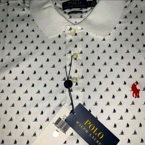 Polo Ralph Lauren All Over Sailboat Print Short Sleeve Polo Men’s XXL $98.